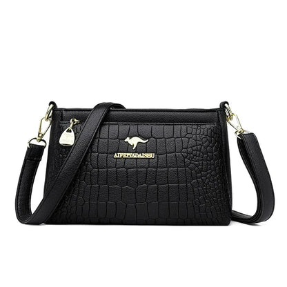 Borse di lusso in morbida pelle Borse da donna Designer 3 strati Borsa a tracolla con tracolla Sac Borsa da donna per lo shopping di grande capacità