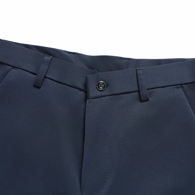 29-42 Pantaloni estivi da uomo Pantaloni casual elasticizzati dritti sottili senza traccia, senza tessuto da stiro, sensazione setosa e fresca