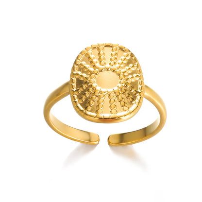 Anelli in acciaio inossidabile 316L per le donne Colore oro Non sbiadisce mai Anelli classici di lusso Anelli per coppie di nozze Gioielli Spedizione gratuita