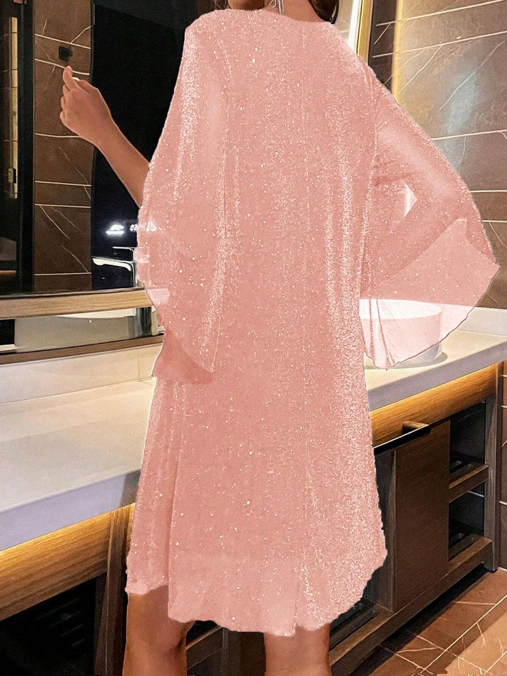 Nuovi abiti per le donne Estate manica corta con scollo a V Abito da donna Moda allentato Abito nero Donna Abiti De Verano Mujer 2025 Q103