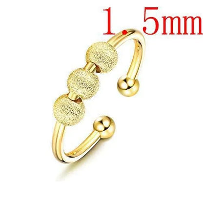Anelli di ansia punk per donna uomo spirale Fidget perline anello gioielli di tendenza piacevole ruota liberamente anello in acciaio inossidabile antistress regalo