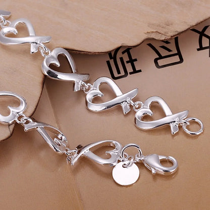 Bracelets en argent sterling 925 pour femmes, mariage, joli, noble, jolis bijoux, mode, jolie chaîne, livraison gratuite, cadeaux chauds