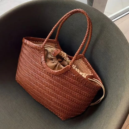 Borsa da donna in paglia intrecciata 2in1 Borsa da ascella in paglia con tracolla regolabile Borsa a tracolla per gnocchi di grande capacità per borsa a secchiello da spiaggia estiva