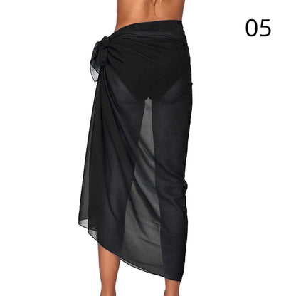 Jupes de plage sexy pour femmes, jupes de plage en mousseline, paréo long, serviette de plage, écharpe de bikini sexy