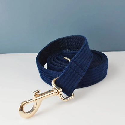 Set di collare e guinzaglio per cani in velluto a coste blu violaceo, con targhetta personalizzata incisa, accessori per animali domestici, guinzaglio per cani in velluto a coste17