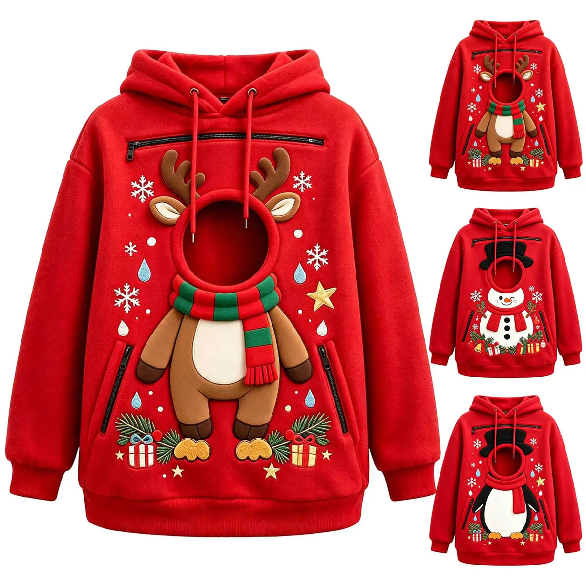 Felpa con cappuccio per trasporto animali domestici, modello unisex, con motivi natalizi divertenti e simpatici, felpa con tasca per animali domestici.