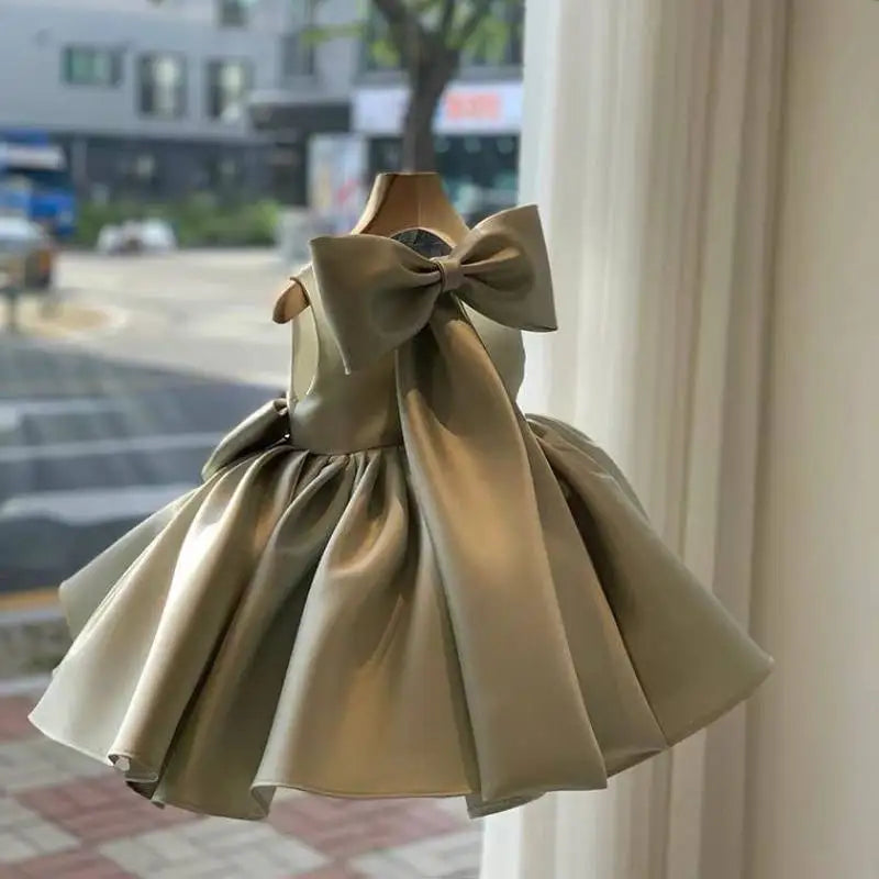 Fiore neonate matrimonio compleanno Bownot abiti abbigliamento bambino bambini principessa abito da ballo abito Costume abiti per 1-10 anni