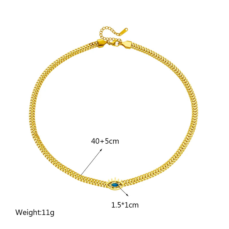 DIEYURO Collana a catena di perle con perline geometriche in acciaio inossidabile 316L per le donne Nuove ragazze punk girocollo spesso gioielli regali per feste