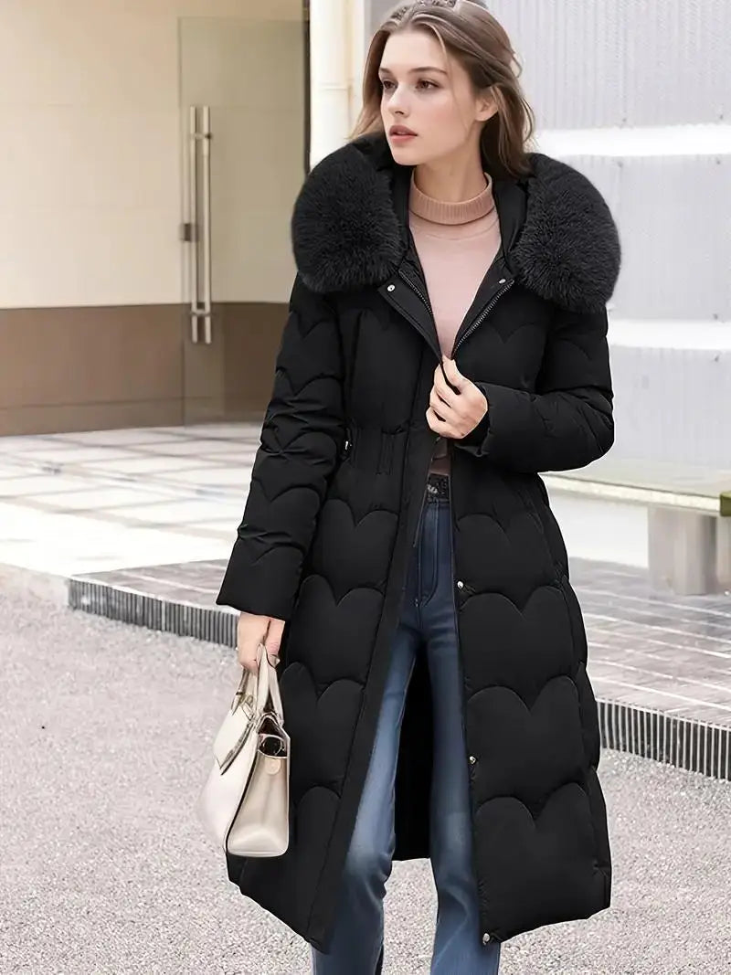 Parka Invernale da Donna 2026, Cappotto Caldo e Slim Sopra il Ginocchio, Giacca Esterna da Donna, Versione Coreana Larga ed Elegante, Giacca in Cotone da Donna