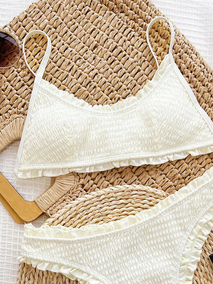 Damen Bademode Sexy Bikini Sommer Strandmode Solide Bademode Femininer Bikini-Set Damen Badeanzug Trikini Dropshipping