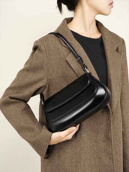 Borse di lusso Zency per donna, in vera pelle, stile francese, borsa a tracolla estiva da donna, borsa a spalla, borsa a tracolla sottobraccio.