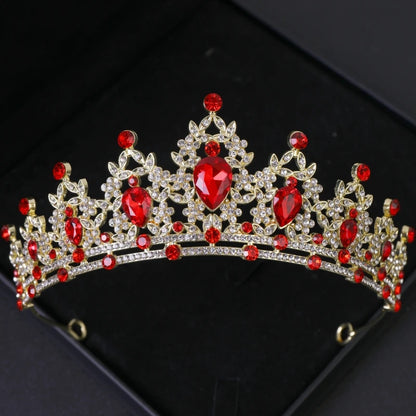 Diademi e corone di cristallo barocchi Festa con strass Prom Diadema Fascia da sposa Accessori per capelli da sposa Gioielli Corona Tiara Regalo