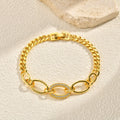 Women's Luxury Geometric Charm AAA Zircon Bracelet, Exquisite Gold Plated Metal Chain Bracelets, High Quality Jewelry Wedding