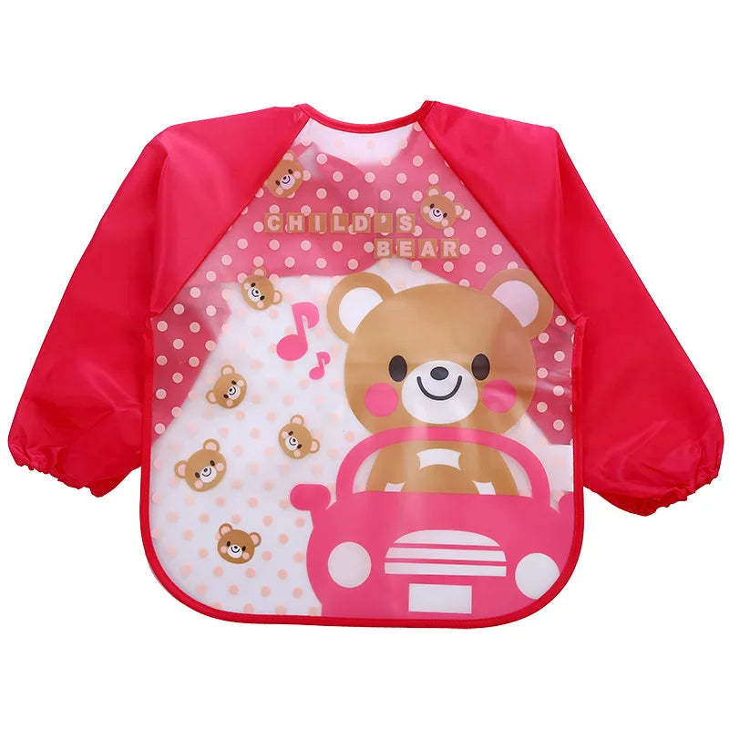 0-4 anni bavaglini per bambini impermeabili abbigliamento per bambini abbigliamento per bambini maniche lunghe grembiule bavaglino grembiule bavaglino Bandana abbigliamento