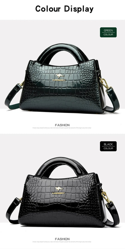 KAIDIFEINIROO Kangaroo Marca Alligator Pu Borsa a tracolla in pelle a tracolla Pochette Borse a mano per la madre Piccole borse da donna Nuovo