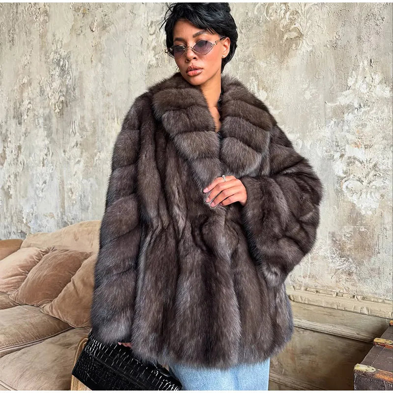 Pullover lavorati a maglia a collo alto scozzese da donna Chic manica lunga maglione corto caldo allentato Lady Autunno Inverno Pendolarismo Maglieria da strada