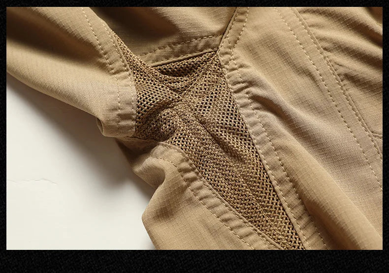 Camicia a maniche lunghe da uomo primavera autunno Camicie da lavoro tattiche da uomo Top Camicie cargo da pesca per escursionismo multitasche da esterno ad asciugatura rapida