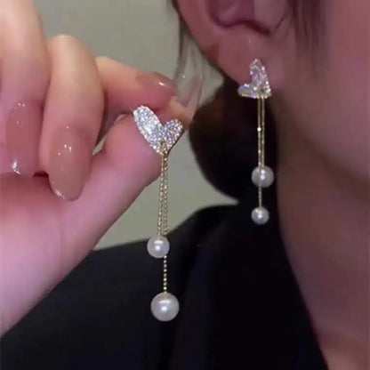 Nuova tendenza della moda Design unico Orecchini rettangolari eleganti e squisiti con zirconi per gioielli da donna Regali premium per feste di nozze