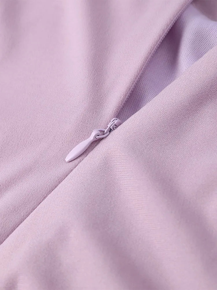 Abito da donna solido pieghettato O collo Slim Hip Package abiti lunghi da donna 2024 moda senza maniche Summer Evening Party abito femminile