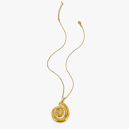 Peri'sbox New Fashion Starfish Hollow Vortex Collana con ciondolo a spirale per le donne Placcato oro 18 carati Appannamento Gioielli gratuiti Regali Estate