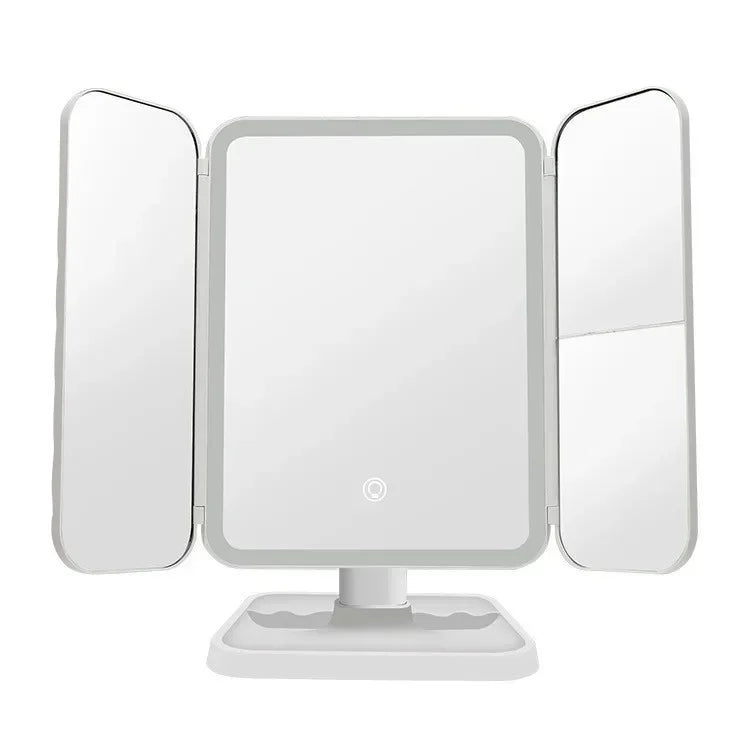 Specchio per trucco a tre ante Luci a LED Specchio per dormitorio La bellezza illumina la tua luce di riempimento con lo specchio per trucco complementare intelligente Tri