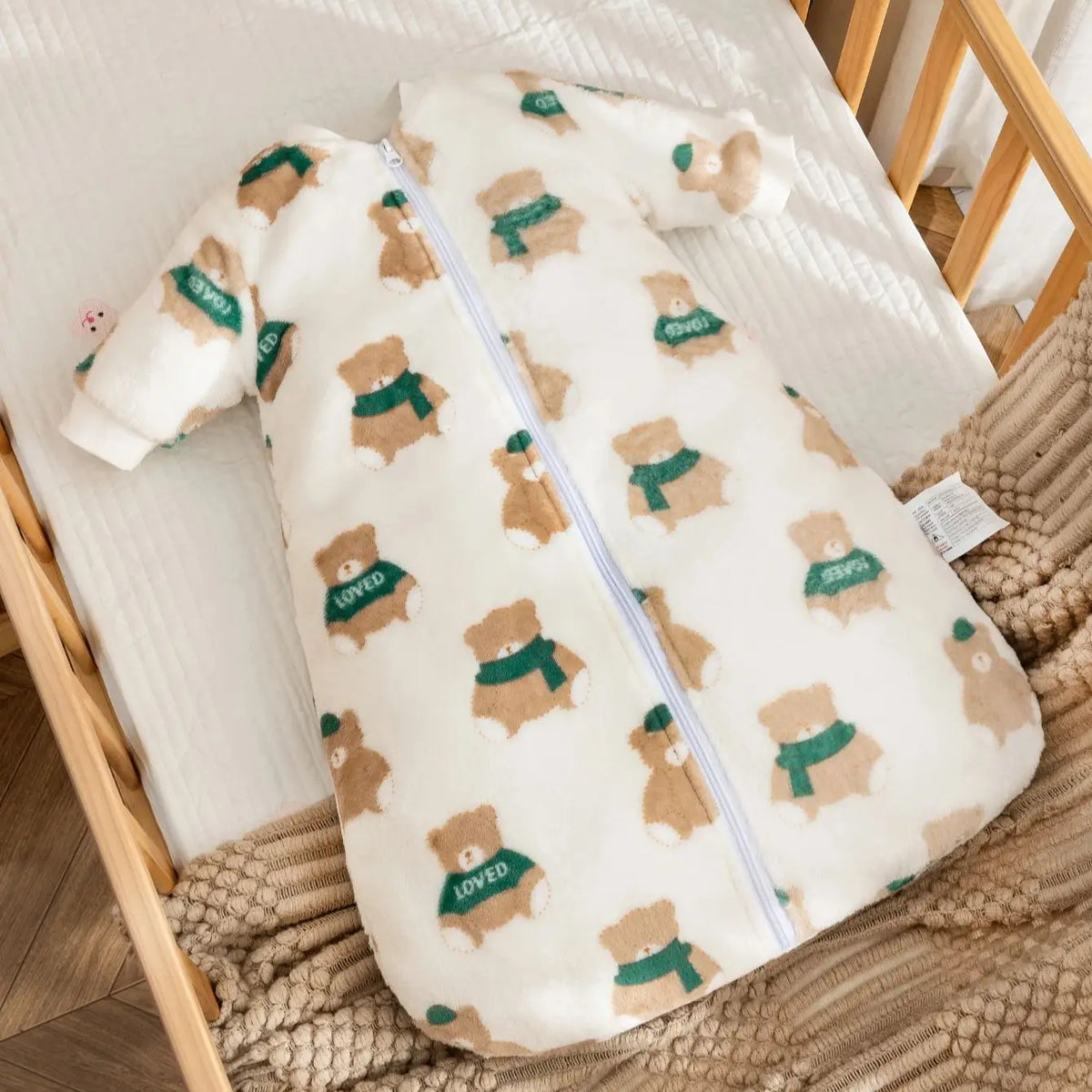1 pezzo di fascia in flanella per neonati, ultra morbida e confortevole per l'autunno e l'inverno, coperta anti-spruzzo e anti-calcio, gilet per neonati con interno in pile - sacco nanna caldo per neonati, un regalo per il tu