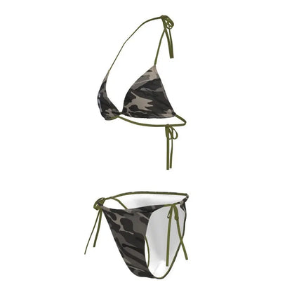 Femme Sexy Chic Fille Maillot de Bain Plage Bikini Ensembles Soutien-Gorge Halter à Lacets + Short Vintage 2025 Tenue de Bain Été Nouvelle