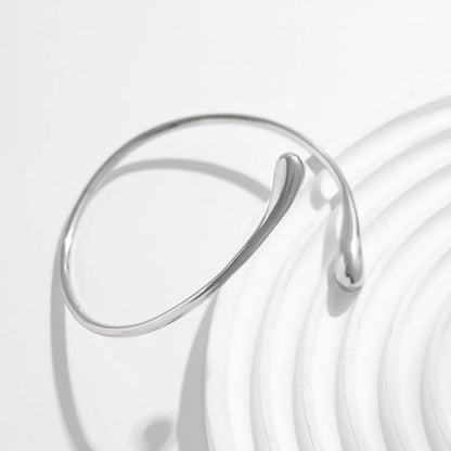 FTCY Bracciale vintage semplice sul braccio superiore per donna Braccialetti geometrici alla moda a forma di goccia d'acqua Gioielli da donna regolabili