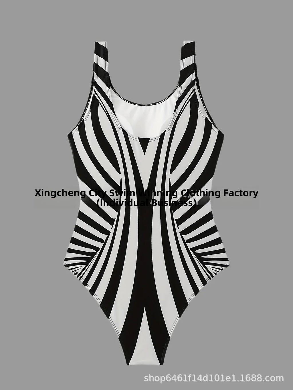 Women's One-Piece Bikini Swimsuit Stripe Pattern High Elasticity Beach Vacation Suitable for Swimming And Water Sports