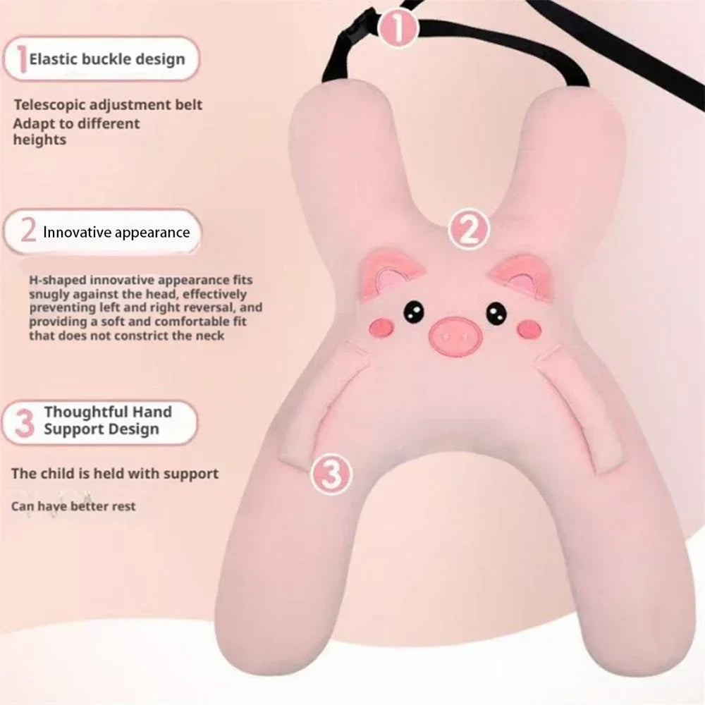 Cuscino per il collo dell'auto per bambini con cintura di sicurezza Aiuto per il sonno di sicurezza Previene la testa appoggiata Sedile posteriore Comfort per dormire durante un viaggio a lunga distanza