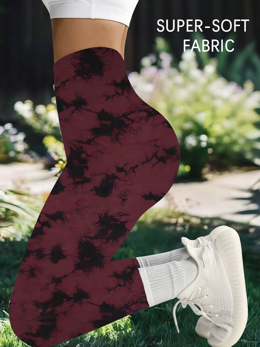 Leggings a Vita Alta Tie Dye Super Morbidi per Donna, Yoga, Corsa, Palestra, Allenamento, Tights Sportivi, Fitness