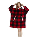 Coperte indossabili invernali Coperta morbida e calda Felpa con cappuccio Donna Uomo Pullover Coperte TV giganti oversize in pile