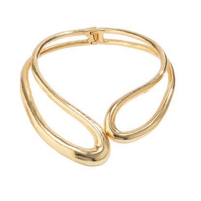 Salircon Girocollo con colletto geometrico esagerato in metallo Collana regolabile color oro gotico Gioielli da collo tribale africano da donna