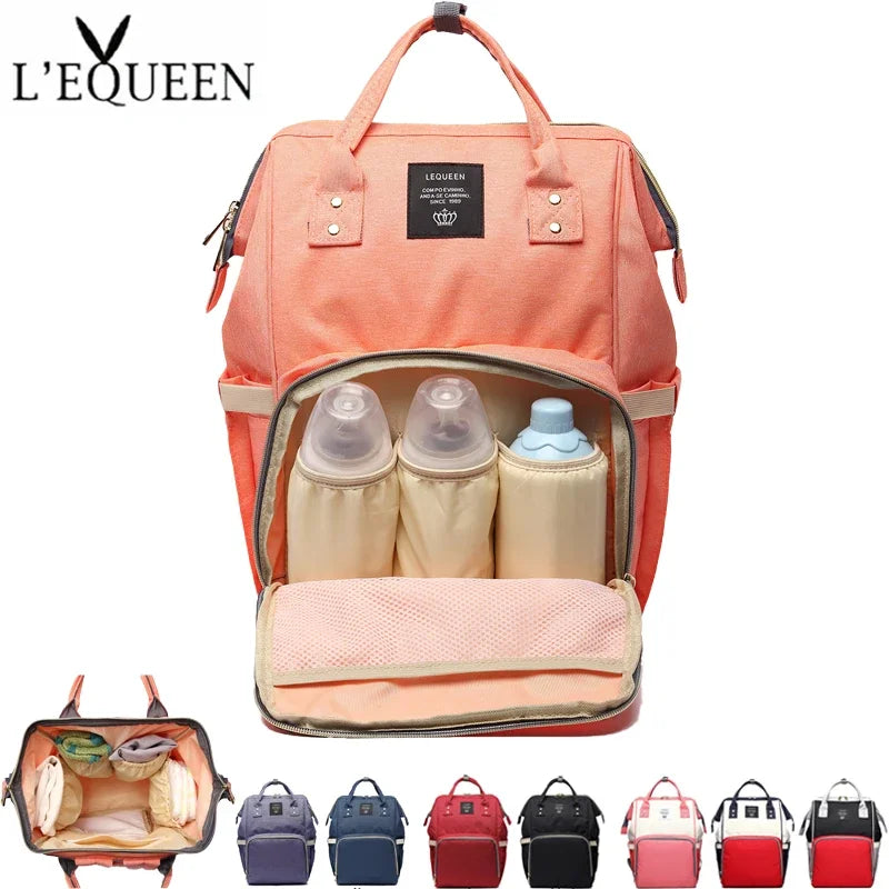 Lequeen mummia maternità borsa per pannolini zaino borsa per pannolini borsa per passeggino di grande capacità zaino per pannolini da viaggio per la cura del bambino