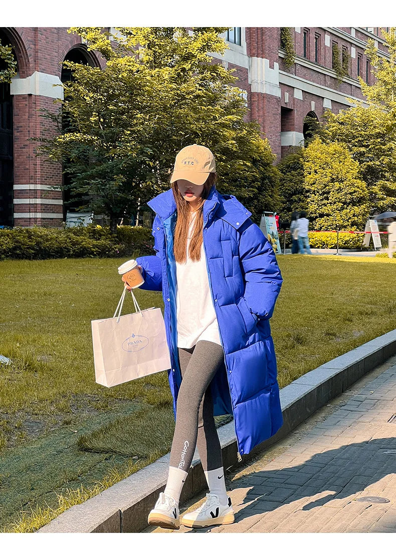 Cappotto freddo da donna invernale parka giacca imbottita lunga con cappuccio Plus Size cappotto Super caldo capispalla da neve all'ingrosso a buon mercato coreano