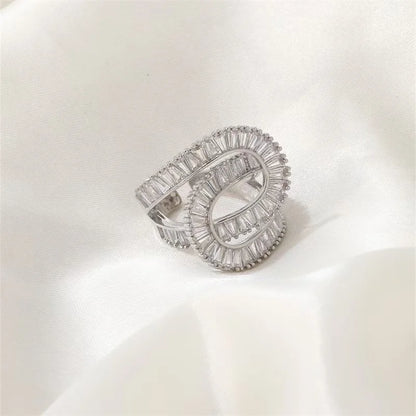 Nuovo Design Anelli di Zircone per Le Donne Ragazze Cubic Zirconia Anello in Acciaio Inossidabile 2023 di Tendenza di Lusso di Cerimonia Nuziale Estetica Gioielli Anelli