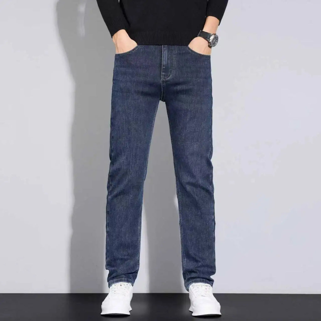 Jeans da Uomo Business Nuovo Stile 2026 Casual Elasticizzati Classici Blu Neri Pantaloni da Lavoro in Denim Abbigliamento Maschile
