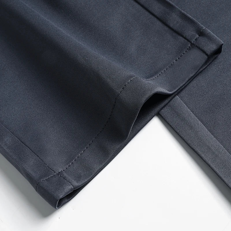 29-42 Pantaloni estivi da uomo Pantaloni casual elasticizzati dritti sottili senza traccia, senza tessuto da stiro, sensazione setosa e fresca