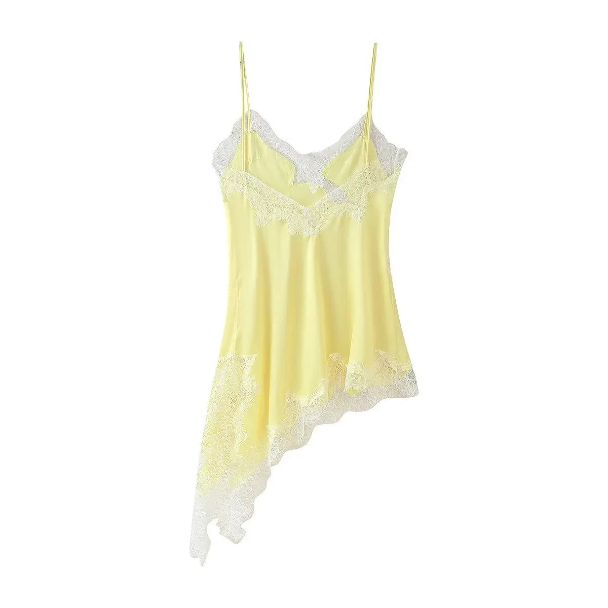 HH Summer Sexy Party Sling Dress per le donne senza maniche asimmetria pizzo splicing backless halter neck moda abiti slim