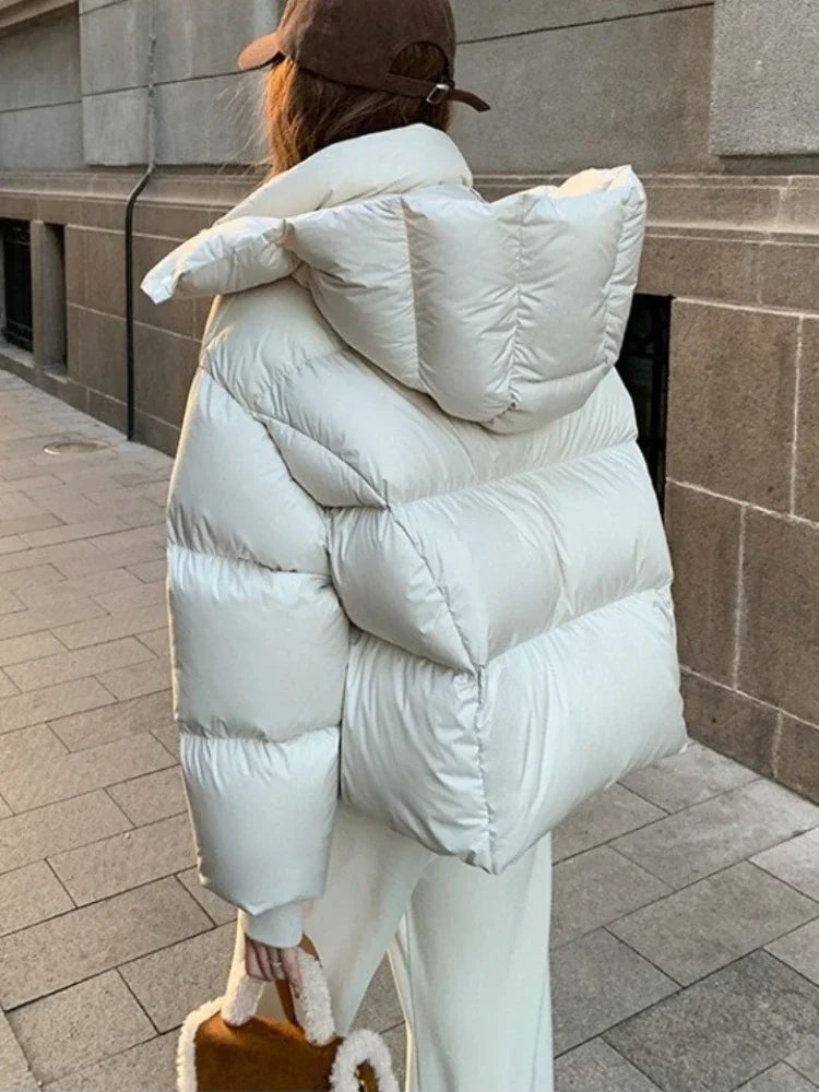 Parka invernale imbottito in cotone, cappotto da donna, giacca con cappuccio, capospalla in cotone spesso, cappotto caldo da donna, abbigliamento femminile