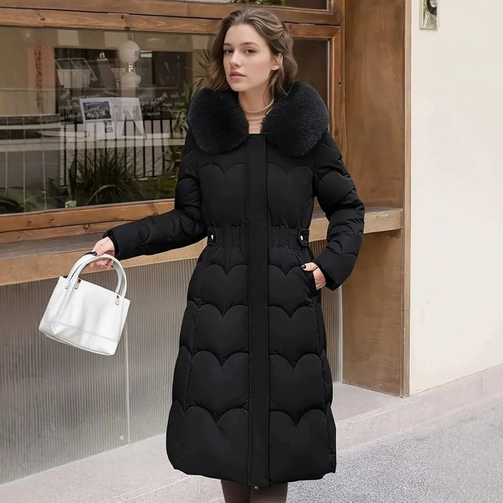 Parka Invernale da Donna 2026, Cappotto Caldo e Slim Sopra il Ginocchio, Giacca Esterna da Donna, Versione Coreana Larga ed Elegante, Giacca in Cotone da Donna