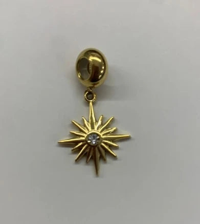 Bracciale a catena con ciondolo a forma di cuore o rotondo in acciaio inossidabile