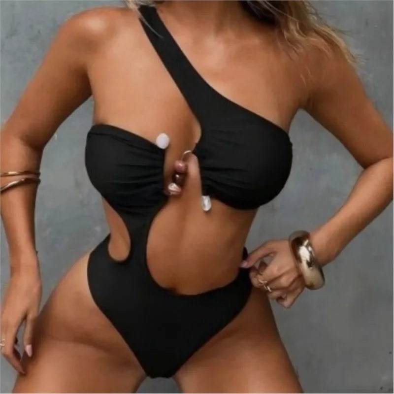 Maillot de bain bikini sexy d'été Maillots de bain Femme Praia Micro Bikinis Moda Praia Feminino Bodycon Fête Couleur Unie Tenue de plage