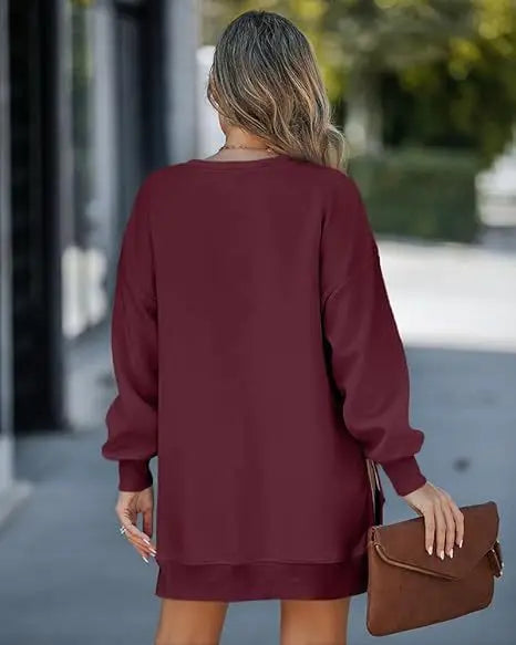 Camicette in felpa autunno inverno per donna nuove felpe con cerniera ampia a maniche lunghe top moda casual abbigliamento sportivo solido da donna