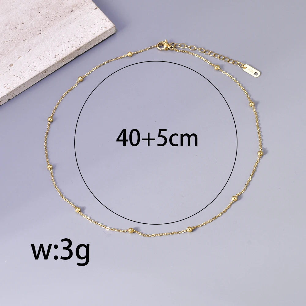 Collana fai da te in oro transfrontaliero, catena in osso di serpente in acciaio inossidabile, catena di serpente rotonda, accessori di gioielli