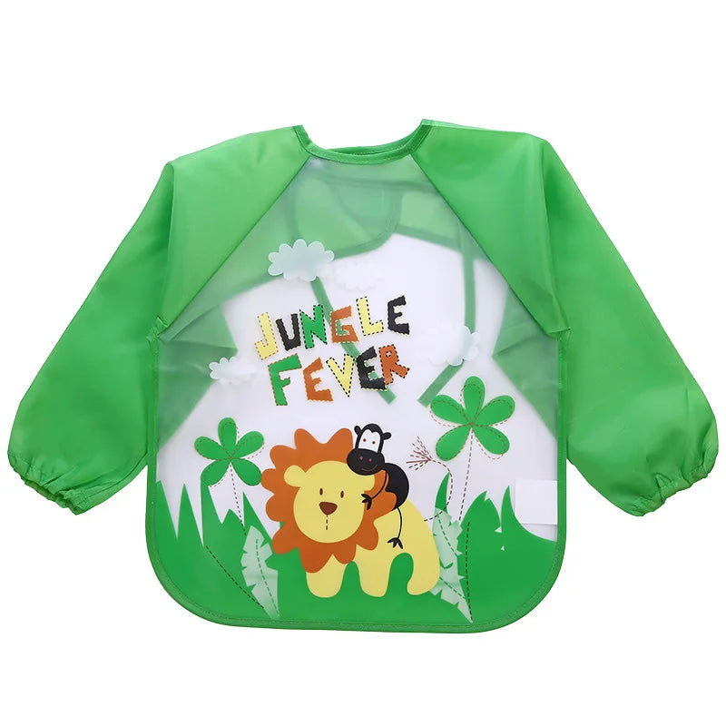 0-4 anni bavaglini per bambini impermeabili abbigliamento per bambini abbigliamento per bambini maniche lunghe grembiule bavaglino grembiule bavaglino Bandana abbigliamento