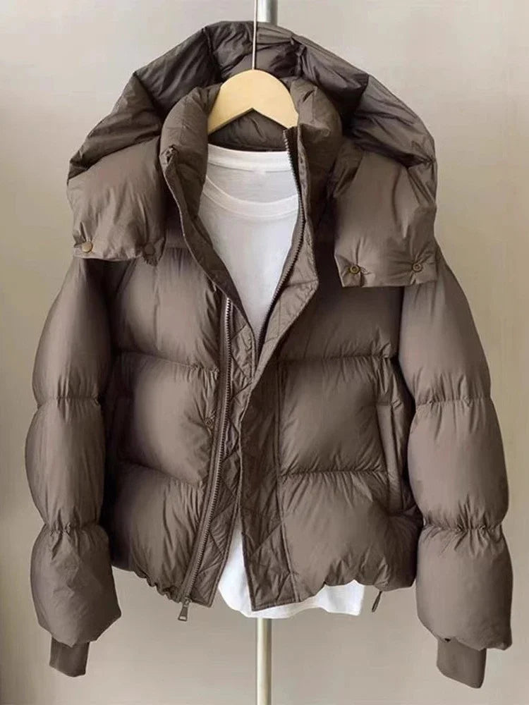 Parka invernale imbottito in cotone, cappotto da donna, giacca con cappuccio, capospalla in cotone spesso, cappotto caldo da donna, abbigliamento femminile