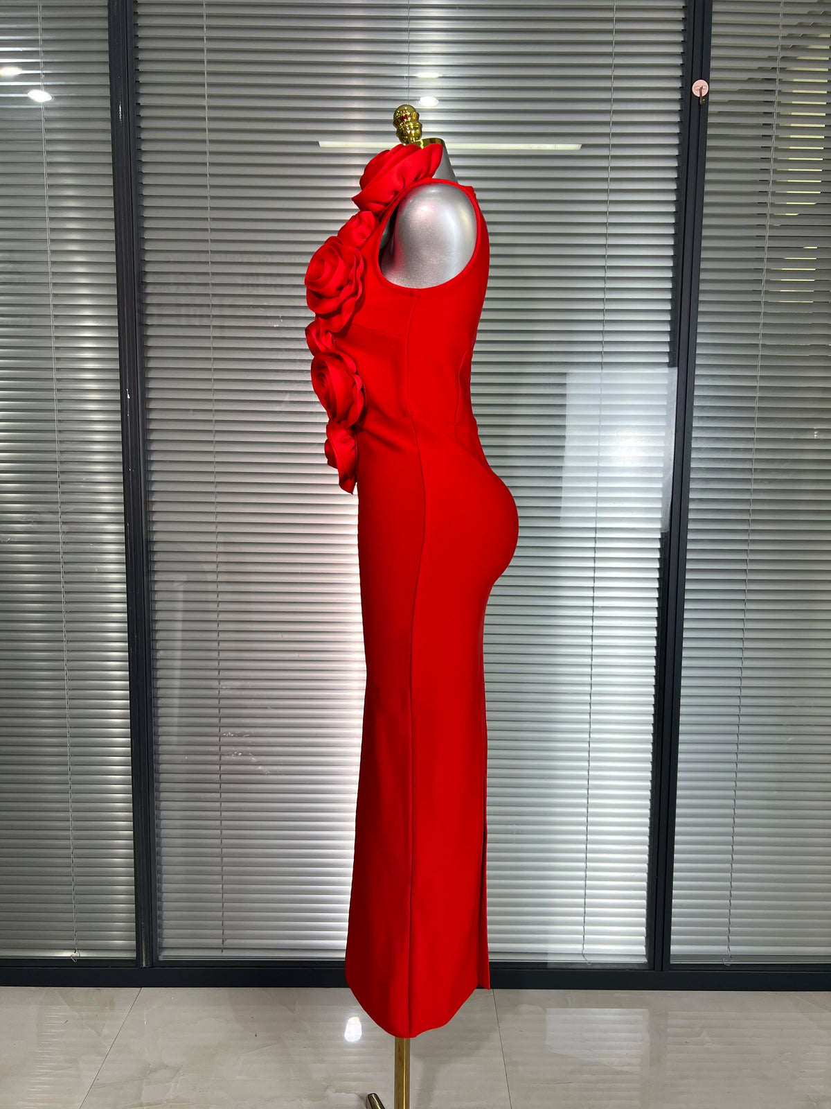 Nouvelles Femmes Été Sexy Rouge Noir Fleur Tank Longue Robe Bandage Moulante Robe De Soirée D'anniversaire De Célébrité