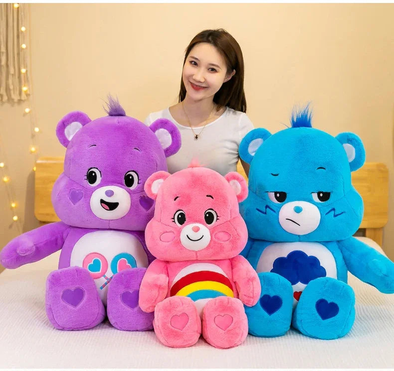 Arcobaleno Cura Orsi Cartone Animato Peluche Bambola Cuscino Divano Ornamenti per Auto Decorazioni per la Casa Bambola per Dormire Super Morbida e Lenitiva Regalo di Compleanno