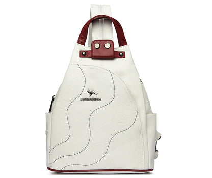 Zaini in pelle da donna Borsa da petto femminile con cerniera Zaino da viaggio Zaino da donna Mochilas Borse da scuola per ragazze adolescenti Sac A Dos